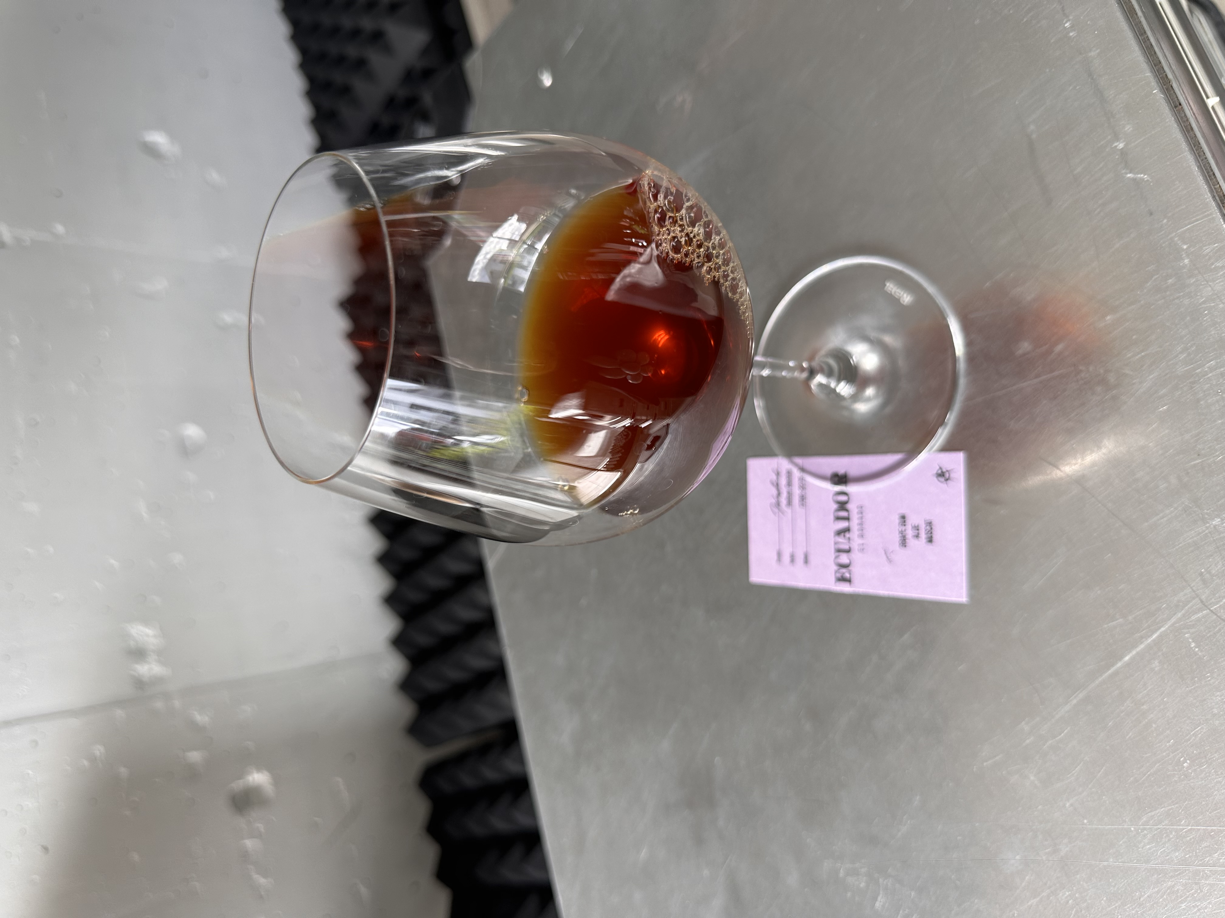 Coffee in a wine glass